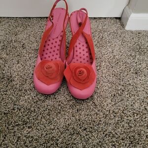 Chinese Laundry Pink and Red Floral Heels